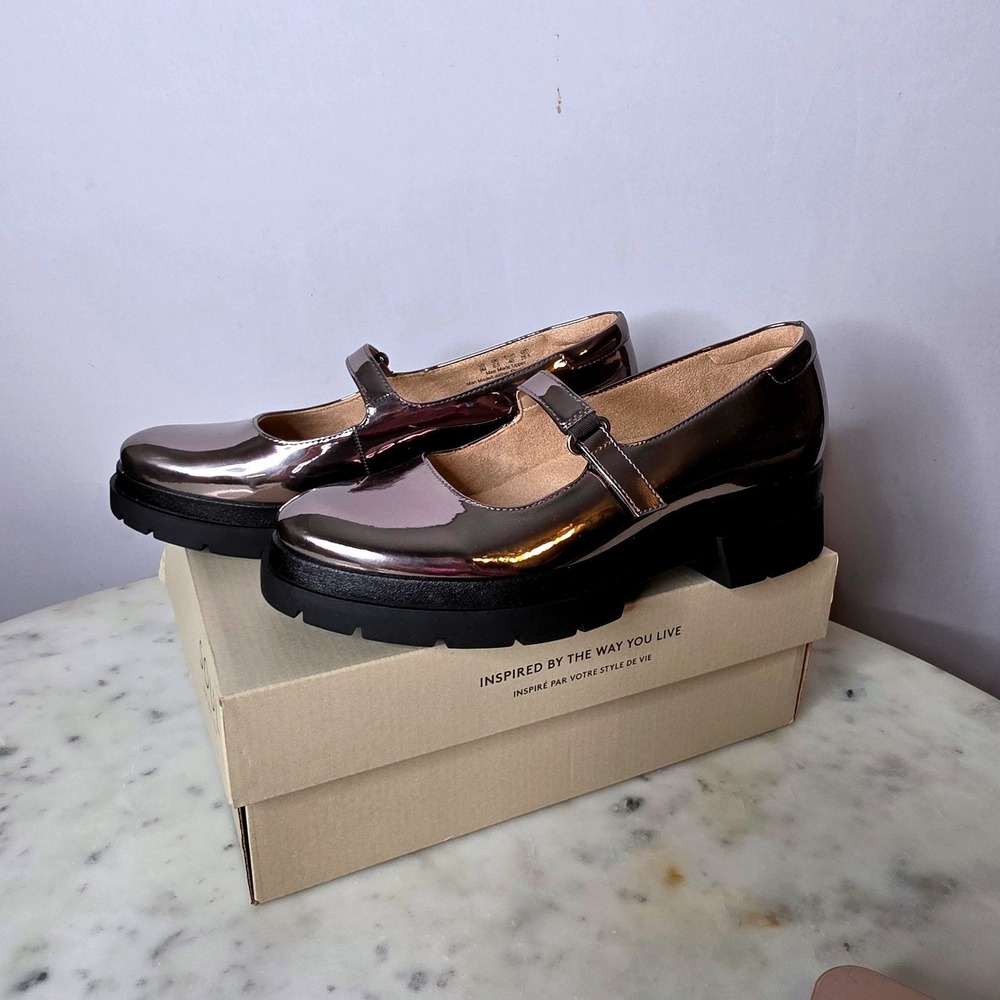 Soul Naturalizer Wmns Shoes Olivet Mary Jane Pewter 9M Metallic Silver Lug Y2K